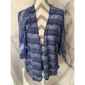 Lularoe stripped blue loose cardigan